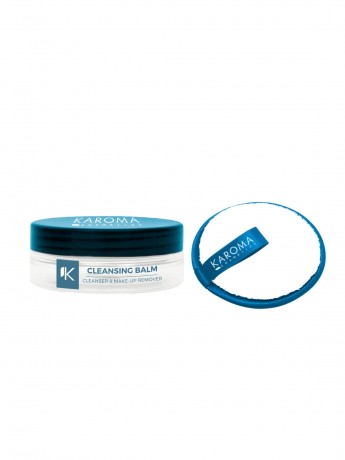 Facial cleansing balm and make-up remover for all skin types in a solid format.
